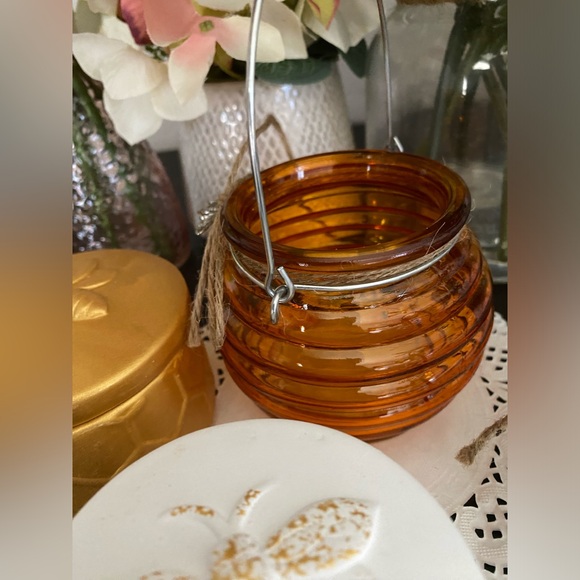 🆕🐝 “BEE LOVERS” GLASS TEA LIGHT HOLDER & DECORATIVE CONTAINER COLLECTION. NEW! - Picture 12 of 12
